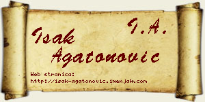 Isak Agatonović vizit kartica